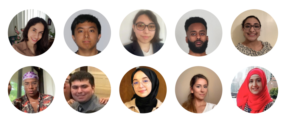 Photos of the ten Illinois Tech students who interned at Scarlet Data Studio in summer 2021.